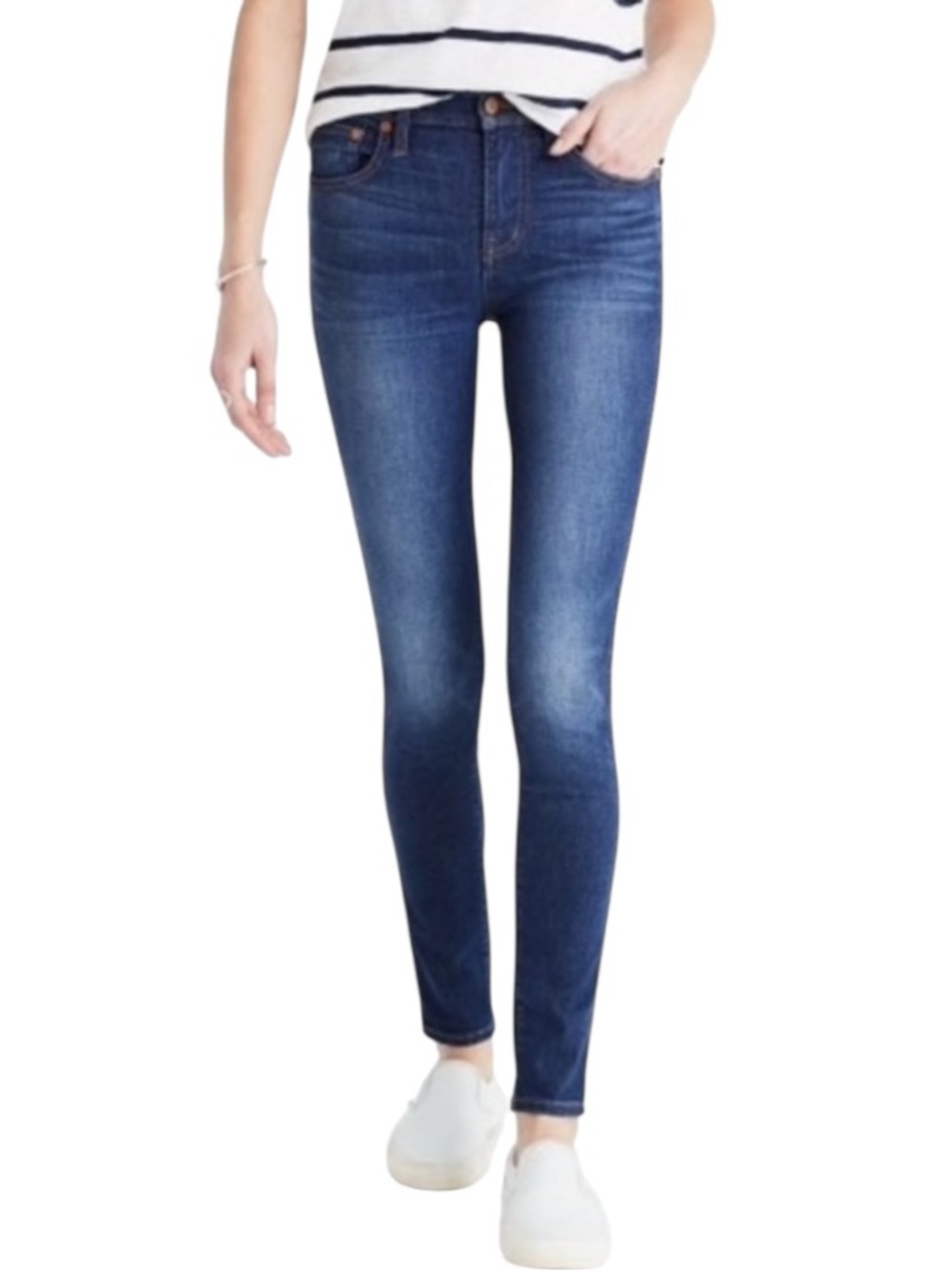 Madewell 9” High Rise Skinny Jeans Womens 27 Tall Blue Stretch Denim Skinny